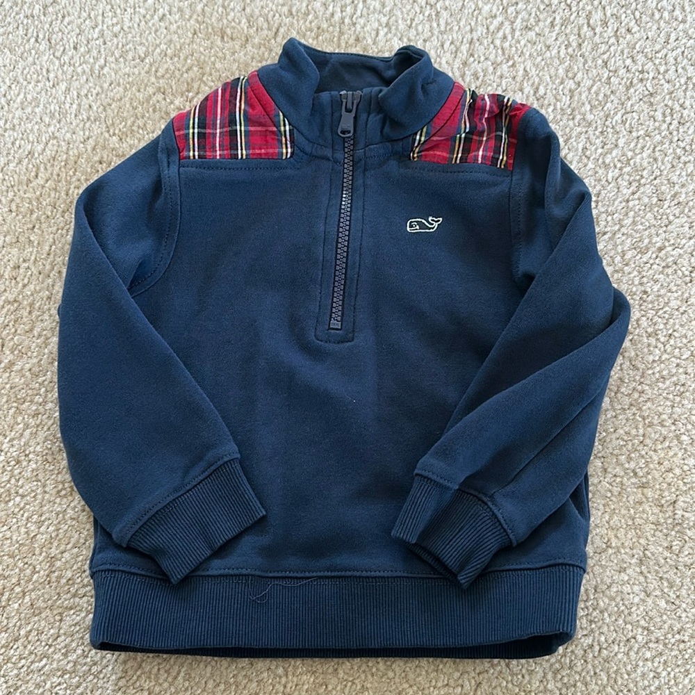 Vineyard Vines 2T Shep Shirt, Navy/Red Plaid